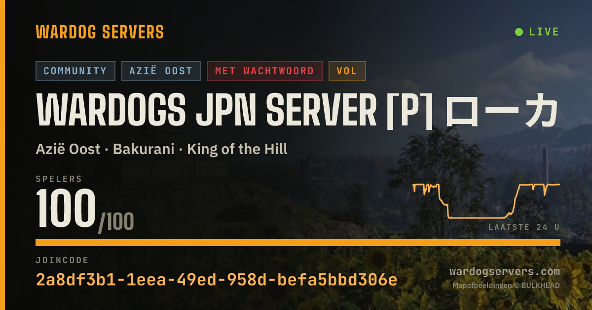 Live statusbanner voor WARDOGS JPN SERVER [P] ローカルルールはDiscord要確認