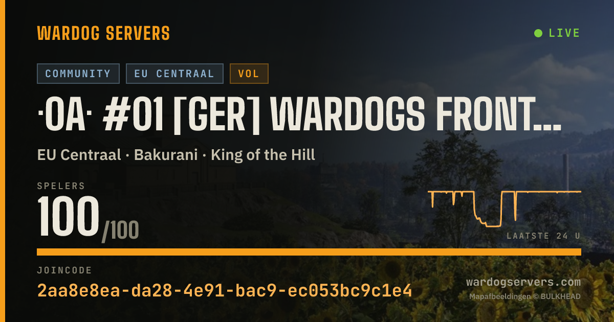 Live statusbanner voor ·0A· #01 [GER] Wardogs Frontline wdfrontline.com by XRealm
