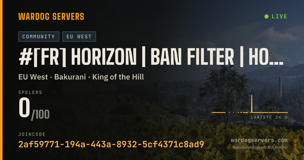 Live statusbanner voor #[FR] HORIZON | Ban filter | horizon.atomos.fr | dsc.gg/hzfr