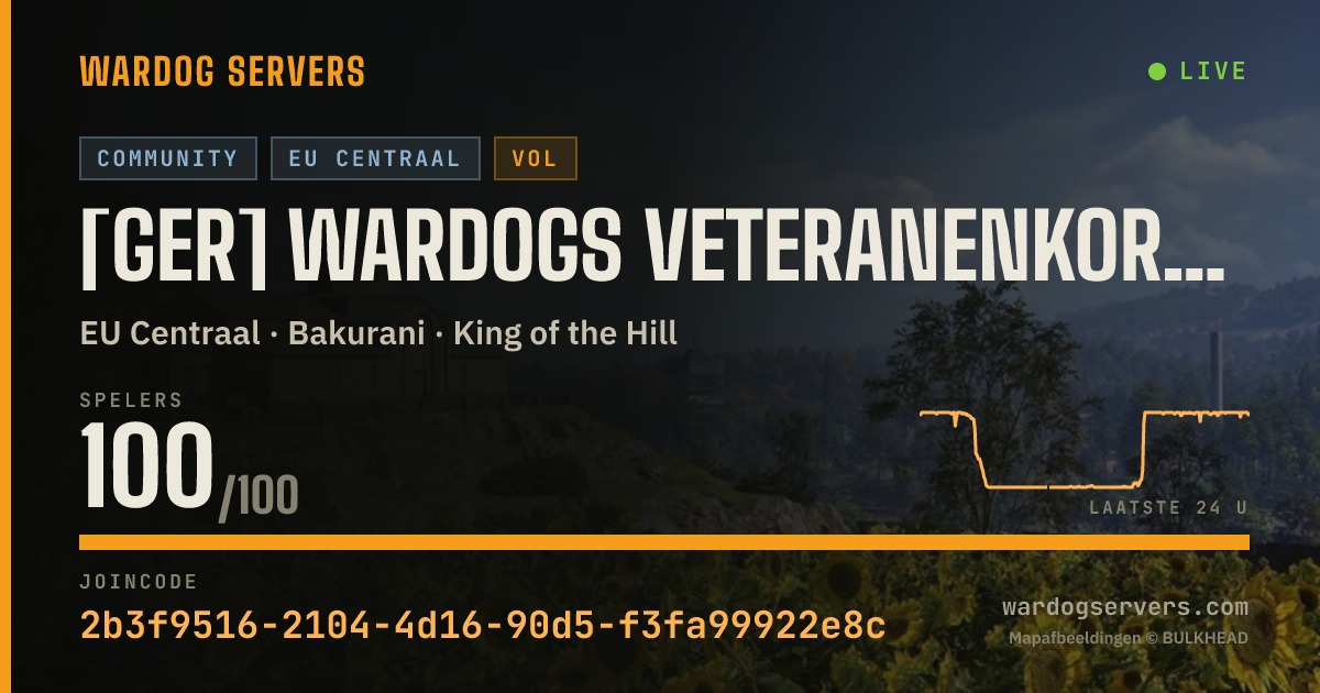 Live statusbanner voor [GER] Wardogs Veteranenkorps Live @ 20 Players
