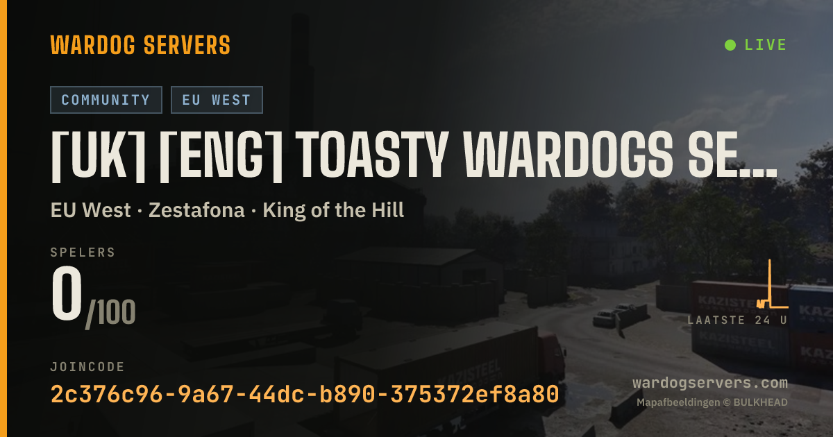 Live statusbanner voor [UK] [ENG] Toasty Wardogs Server