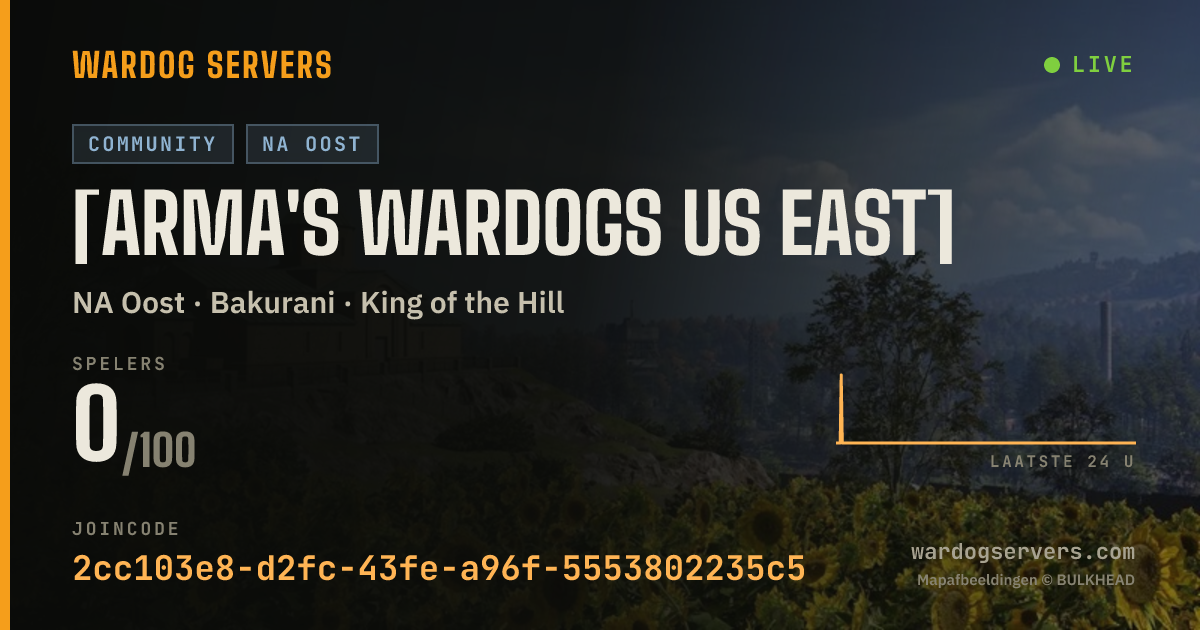 Live statusbanner voor [Arma's Wardogs US EAST]