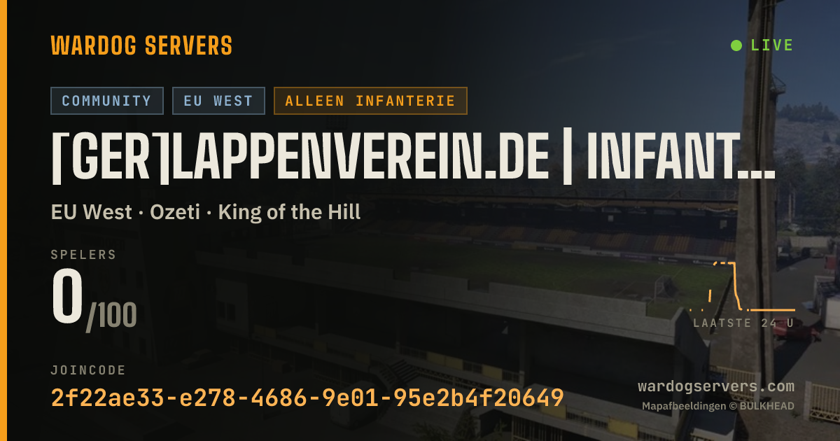 Live statusbanner voor [GER]LappenVerein.de | Infantry-Only | Rain-ONLY | NO GL HELI |
