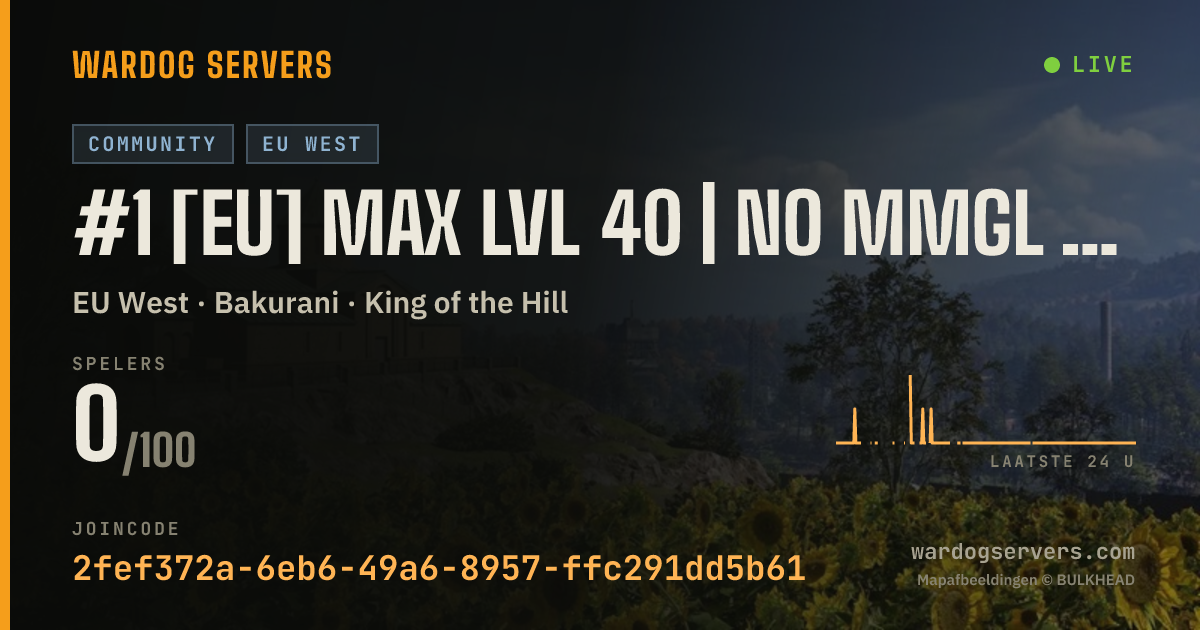 Live statusbanner voor #1 [EU] MAX LVL 40 | NO MMGL | INF ⇄ Vanilla | joinsnf.com