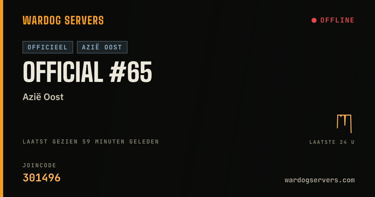 Live statusbanner voor Official #65
