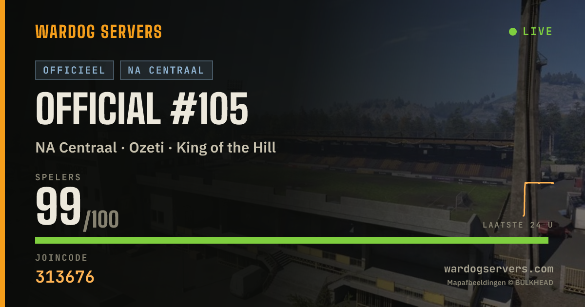 Live statusbanner voor Official #105