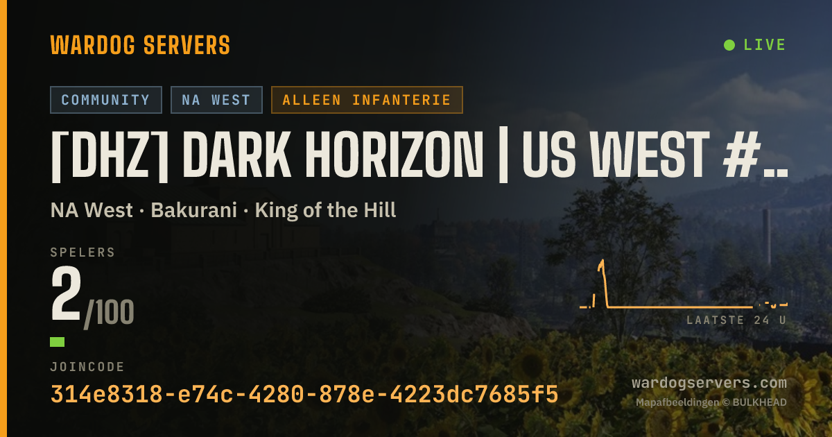 Live statusbanner voor [DHZ] DARK HORIZON | US WEST #1 | DARKHORIZON.GG