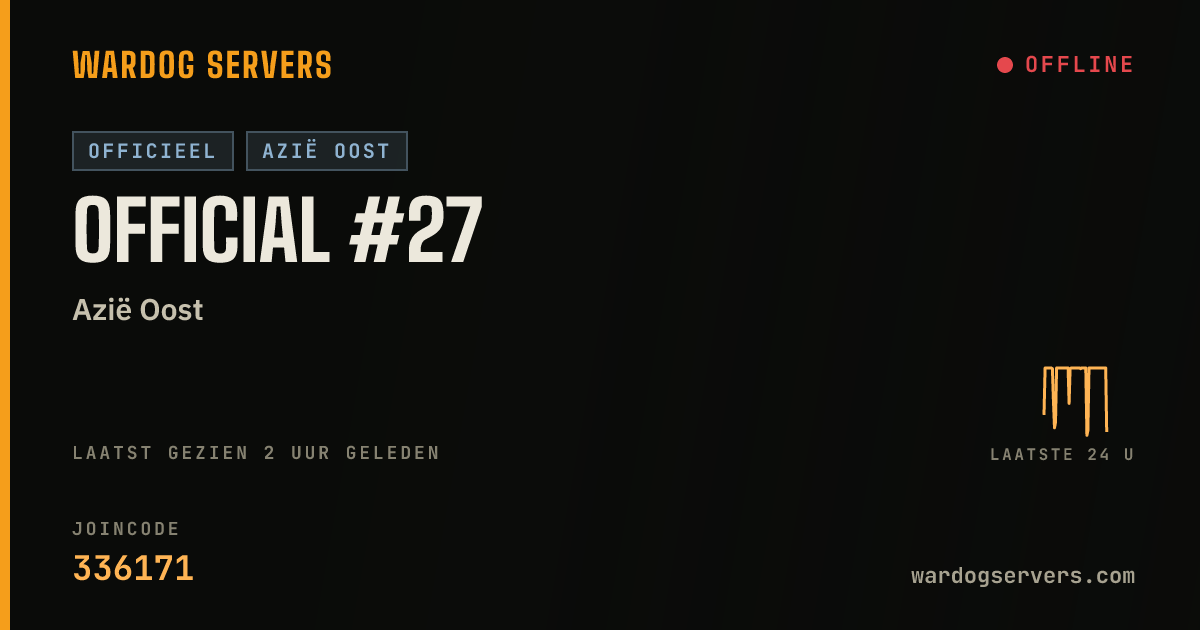 Live statusbanner voor Official #27