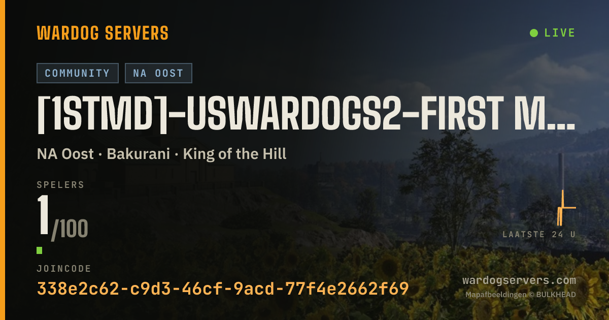 Live statusbanner voor [1stMD]-USWardogs2-First Marine Division discord.gg/1stmardiv