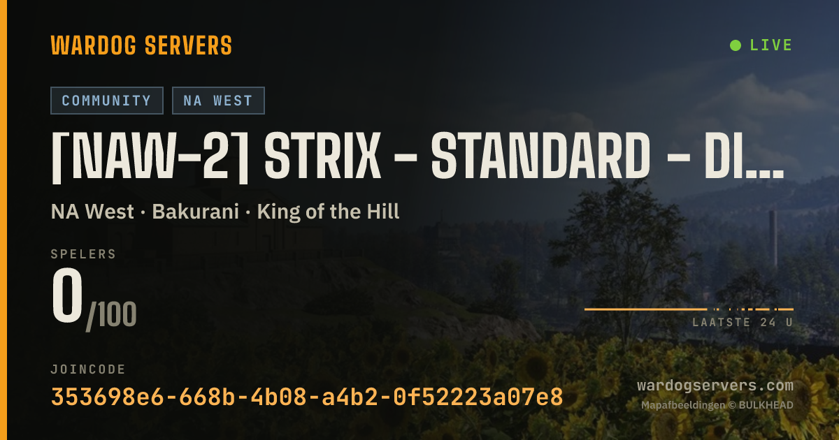 Live statusbanner voor [NAW-2] Strix - Standard - discord.gg/strixgg
