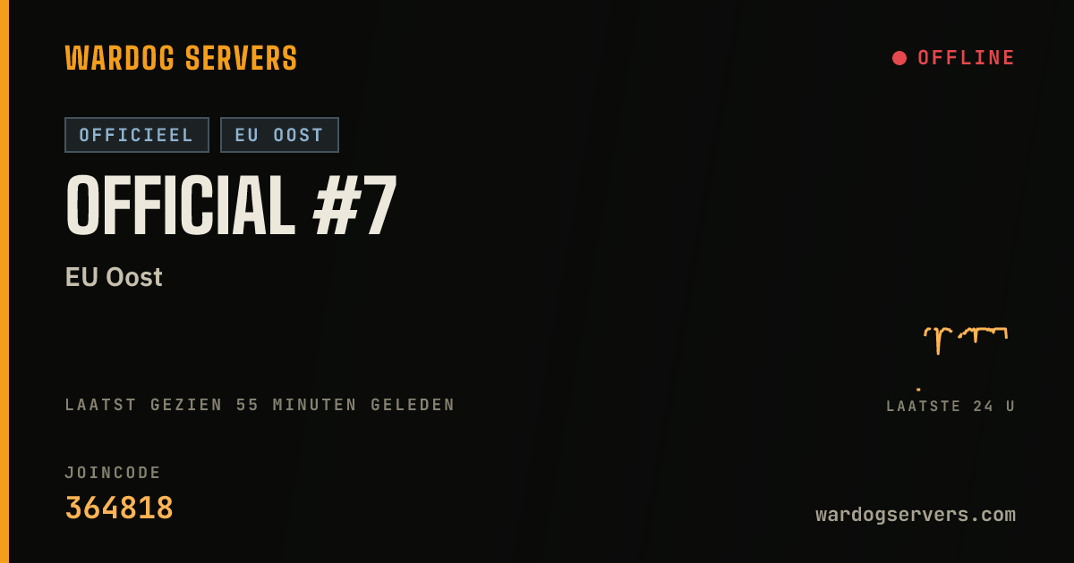 Live statusbanner voor Official #7