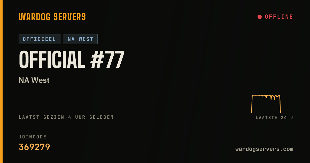 Live statusbanner voor Official #77