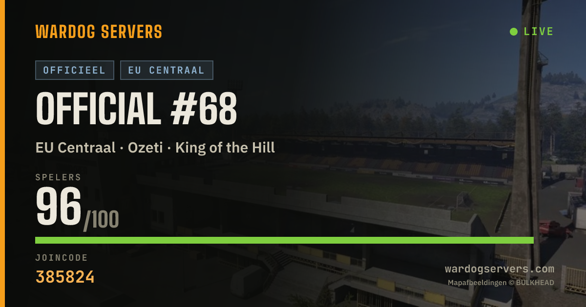 Live statusbanner voor Official #68