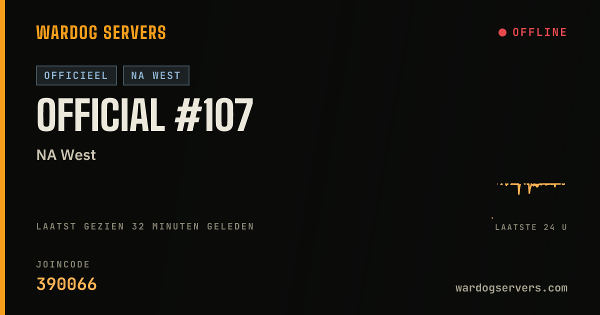 Live statusbanner voor Official #107