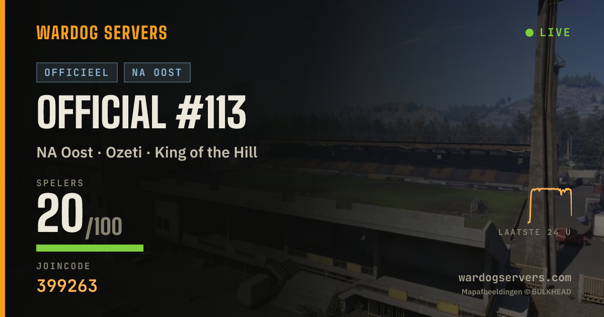Live statusbanner voor Official #113