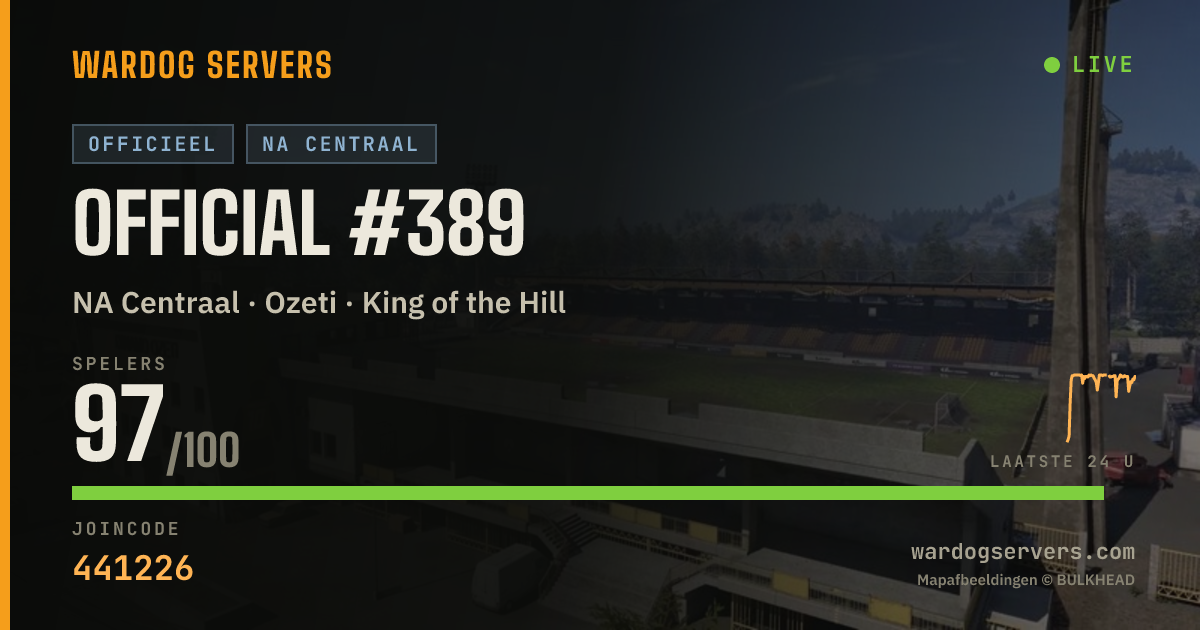 Live statusbanner voor Official #389