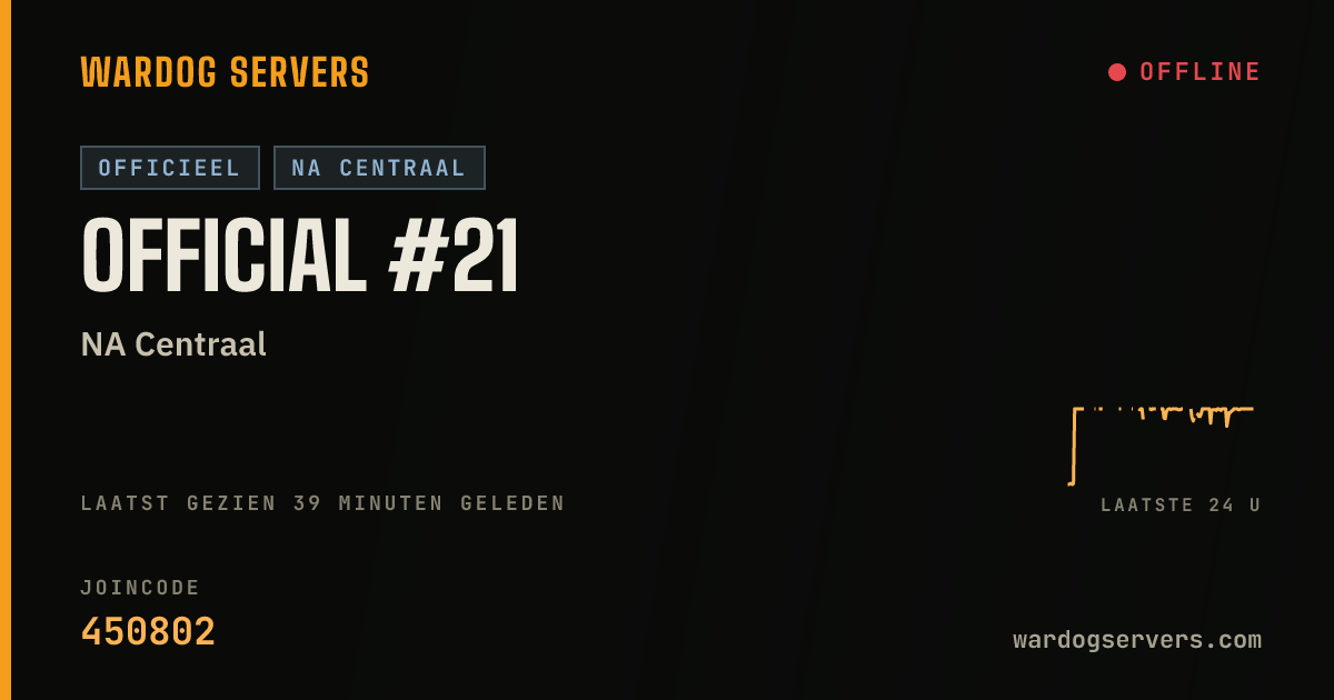 Live statusbanner voor Official #21