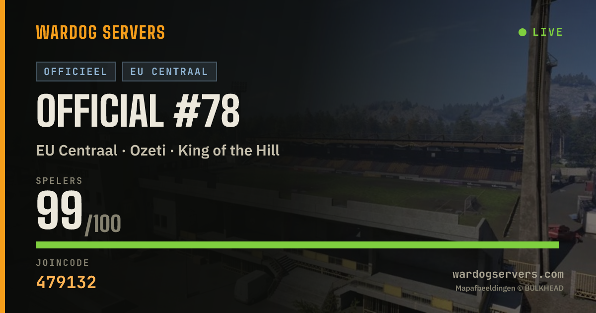 Live statusbanner voor Official #78