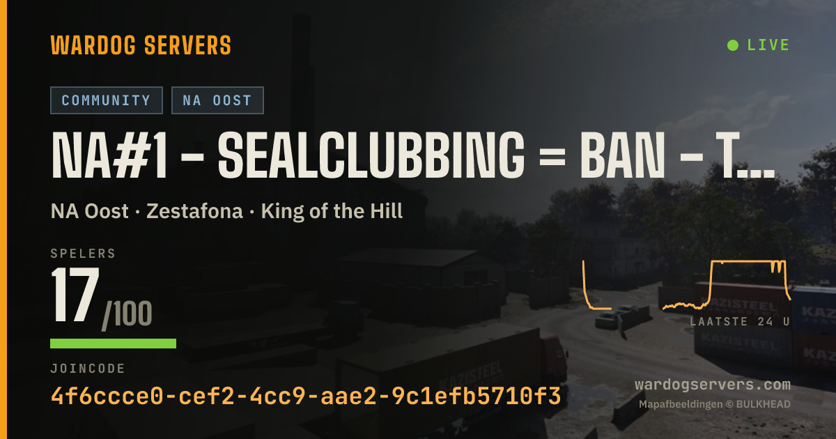 Live statusbanner voor NA#1 - Sealclubbing = ban - TEG.gg - ENGLISH - The Employed Game