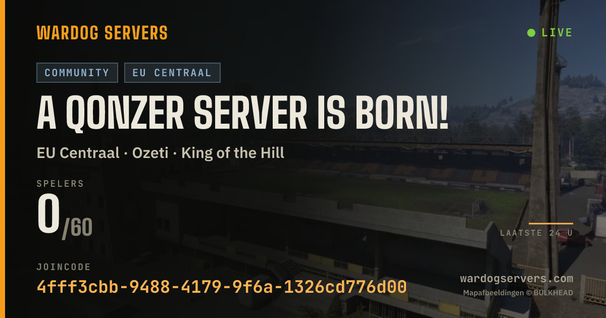 Live statusbanner voor A Qonzer Server Is Born!