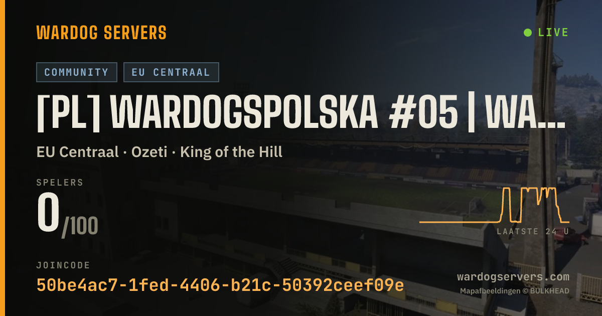 Live statusbanner voor [PL] WardogsPolska #05 | WARDOGSZONE.PL | RANKING