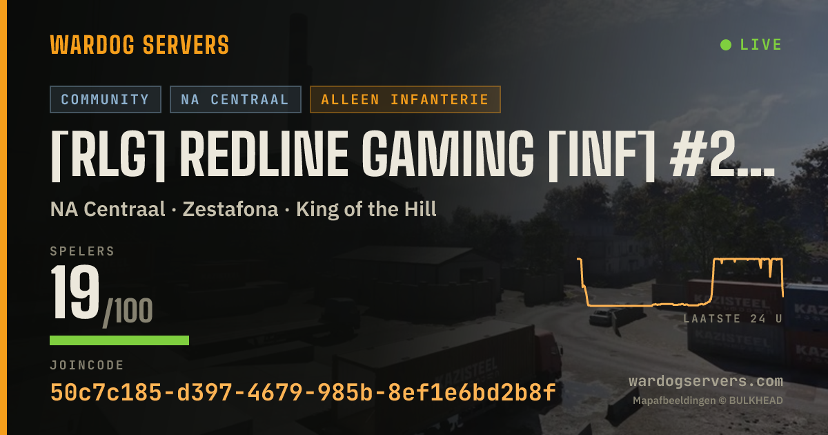 Live statusbanner voor [RLG] Redline Gaming [INF] #2 - discord.gg/redlinegaming