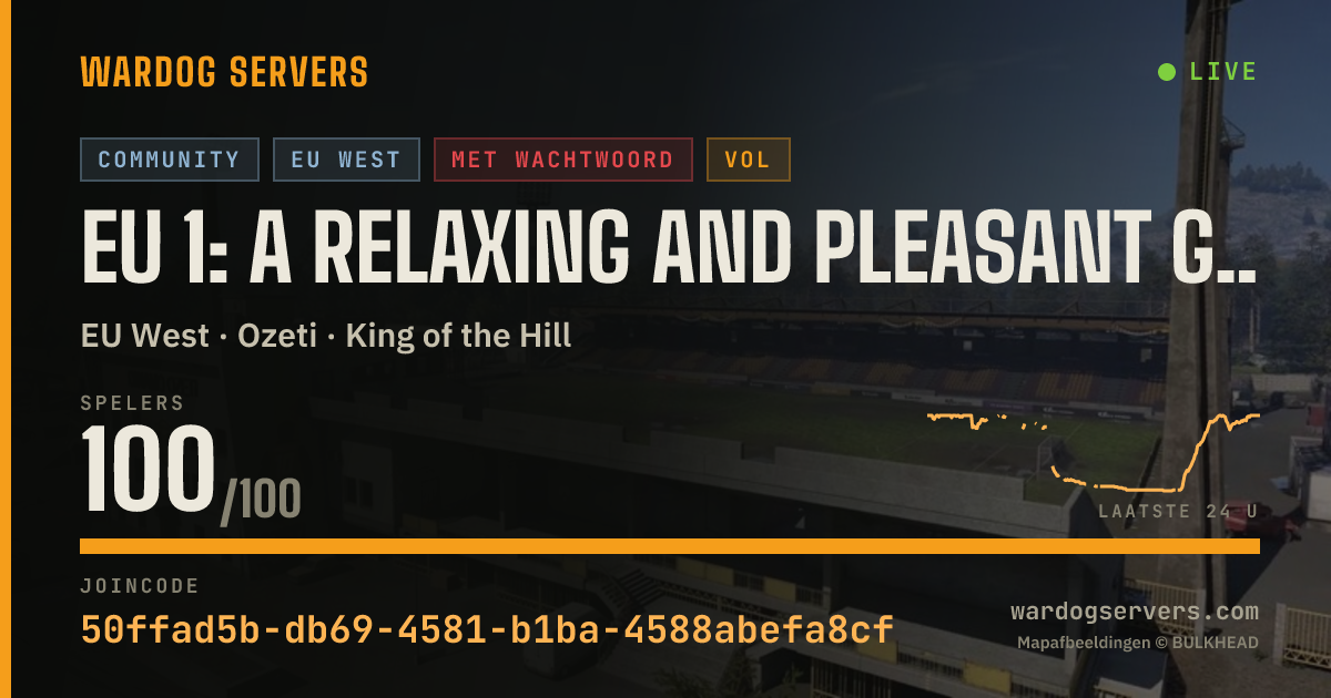 Live statusbanner voor EU 1: A Relaxing and Pleasant Game