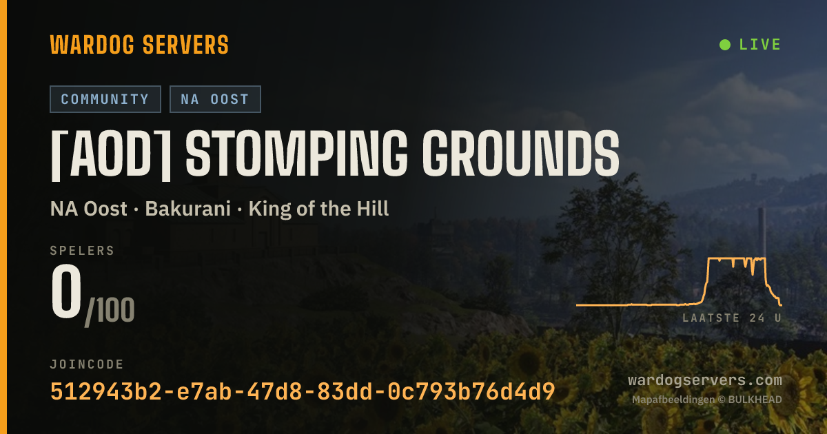 Live statusbanner voor [AOD] Stomping Grounds