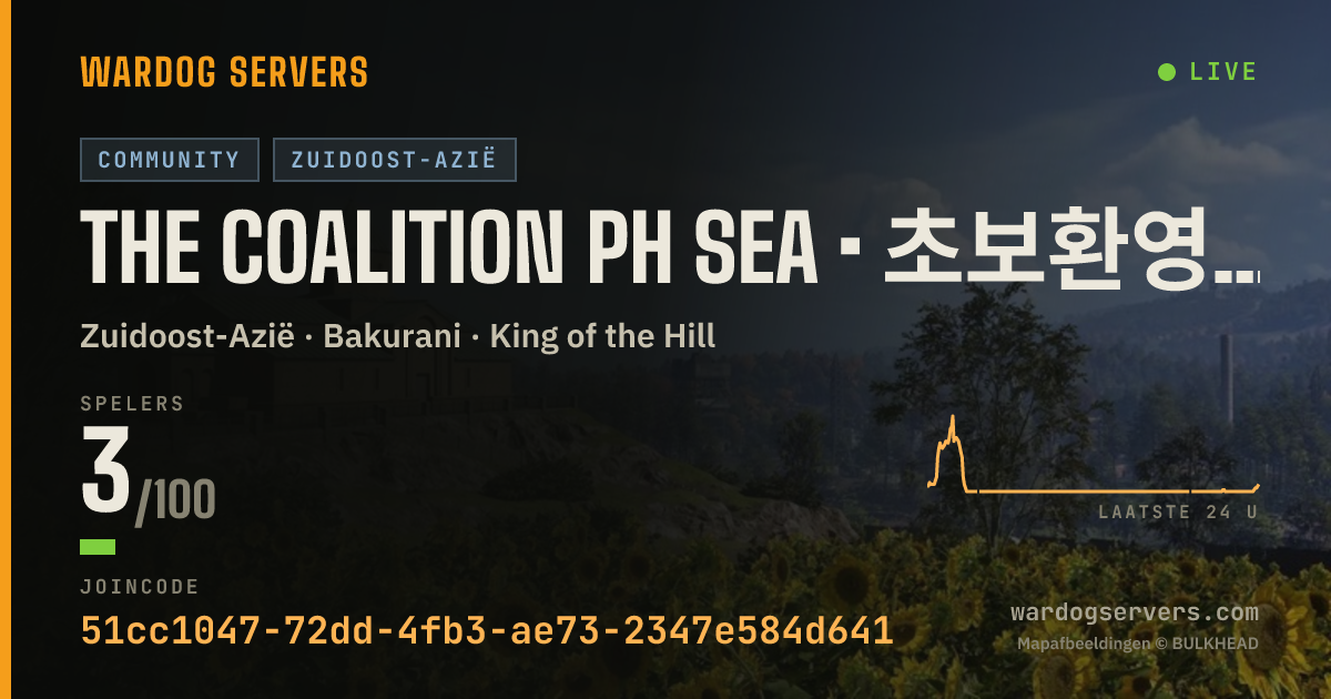 Live statusbanner voor The Coalition PH SEA • 초보환영 • discord.gg/thecoalition