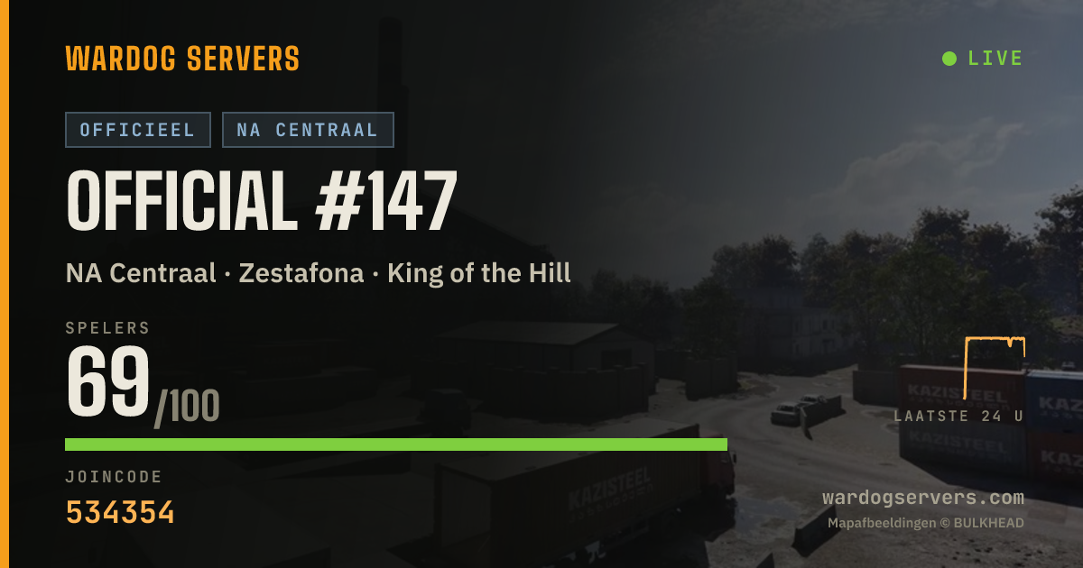 Live statusbanner voor Official #147
