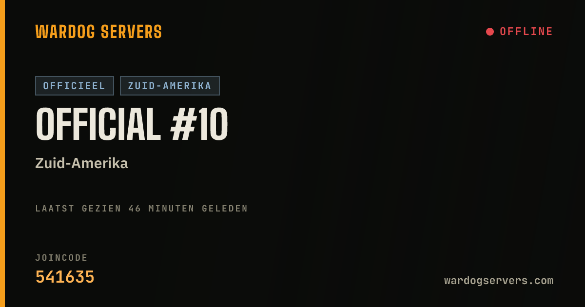 Live statusbanner voor Official #10
