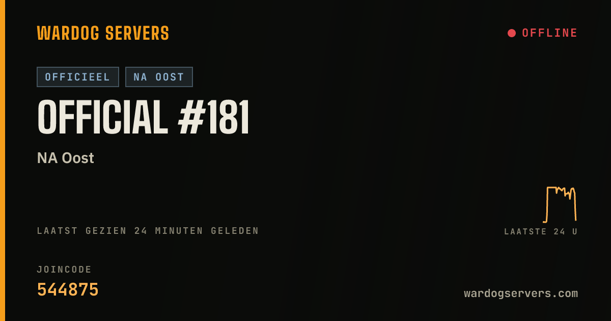Live statusbanner voor Official #181