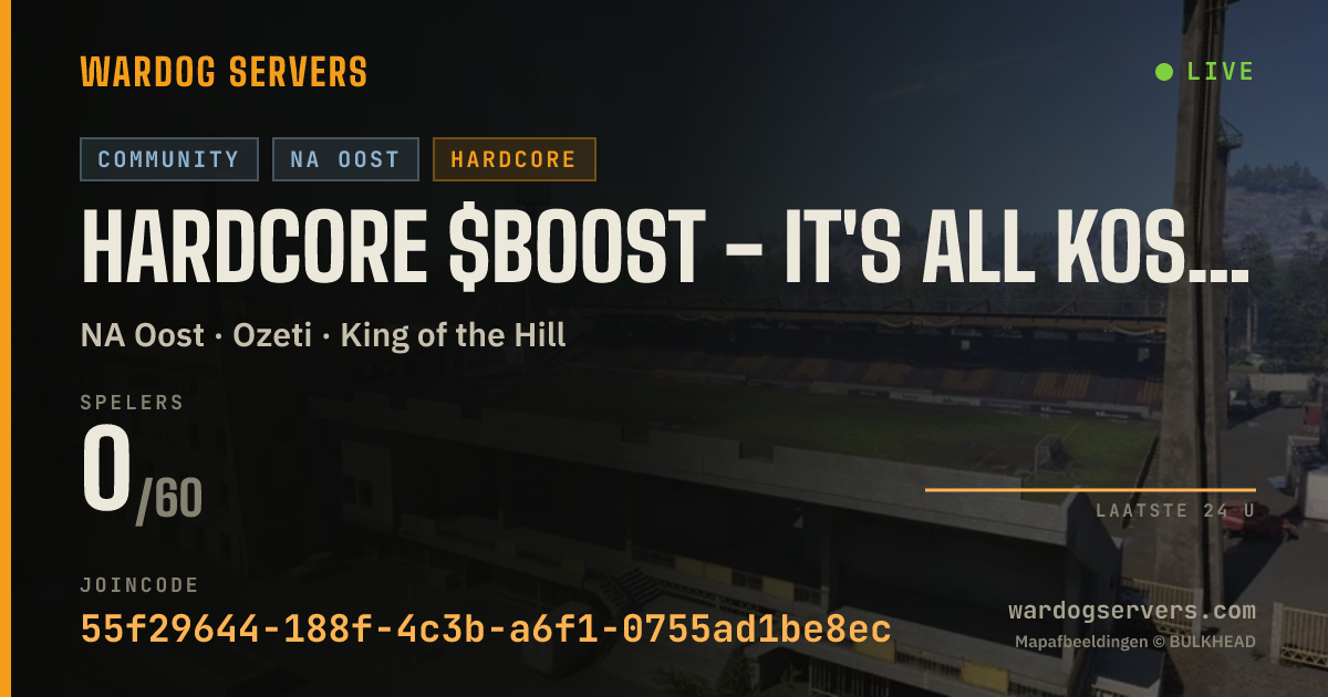 Live statusbanner voor HARDCORE $BOOST - It's All Kosher