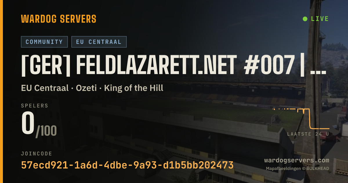 Live statusbanner voor [GER] Feldlazarett.net #007 | 62-61-99