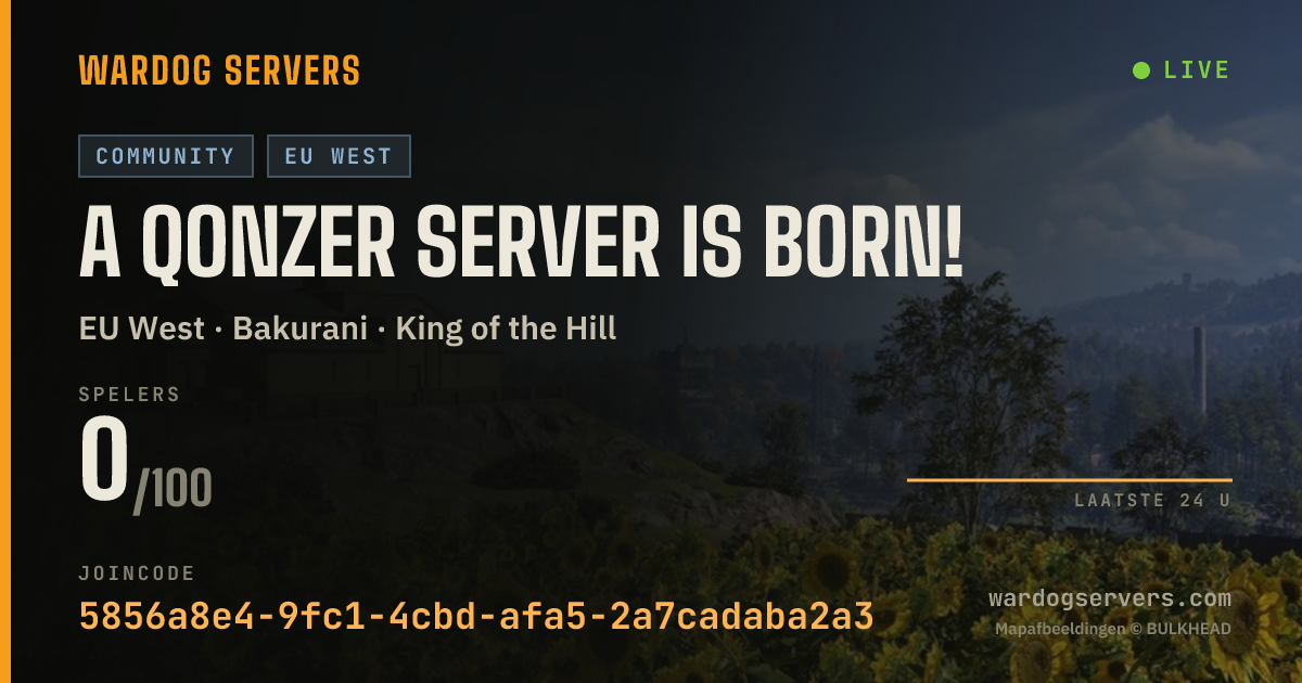Live statusbanner voor A Qonzer Server Is Born!