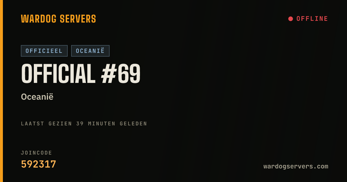 Live statusbanner voor Official #69