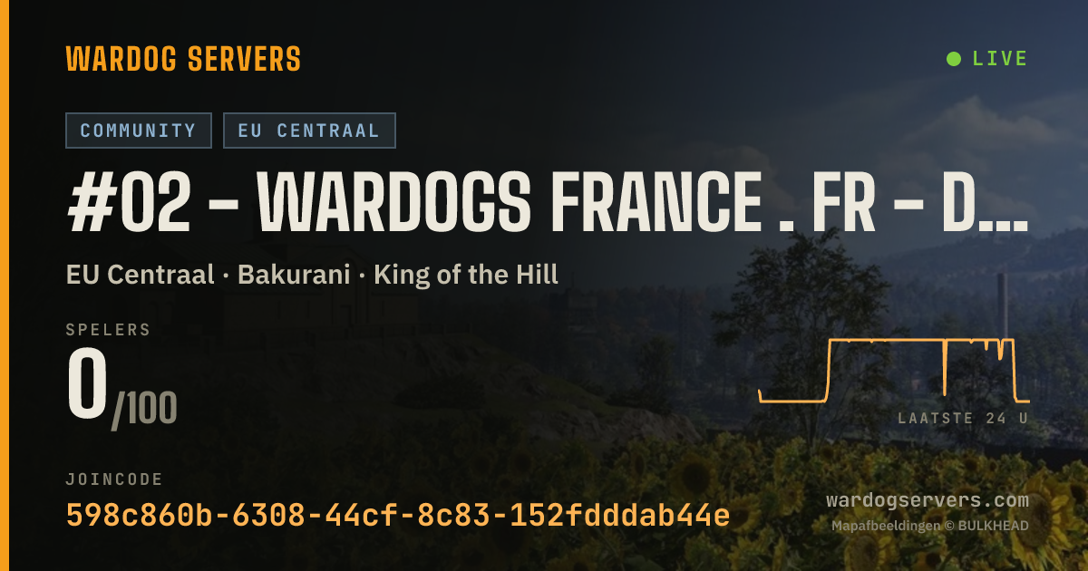 Live statusbanner voor #02 - WARDOGS FRANCE . FR - discord.gg/wardogsfr
