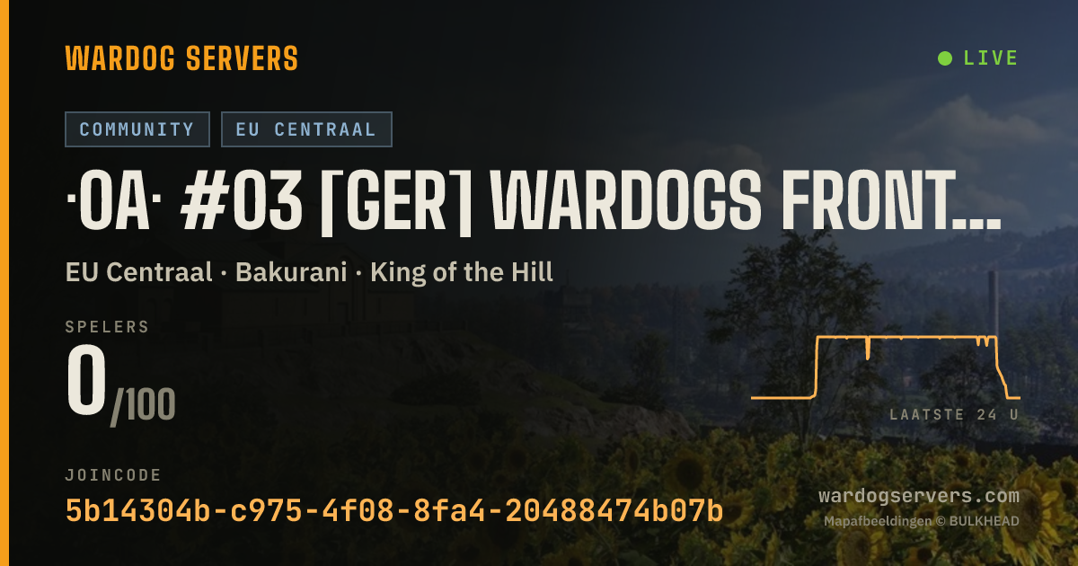 Live statusbanner voor ·0A· #03 [GER] Wardogs Frontline wdfrontline.com by XRealm
