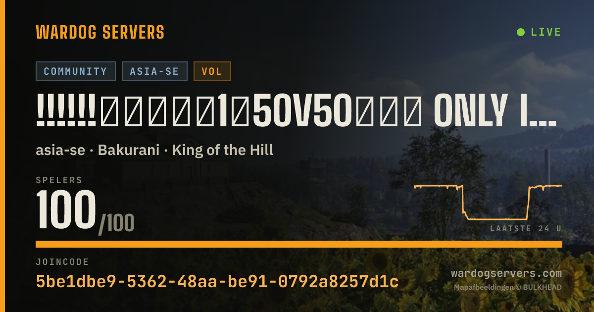 Live statusbanner voor !!!!!!京都府扶摇1服50v50纯步战 only Infantry server