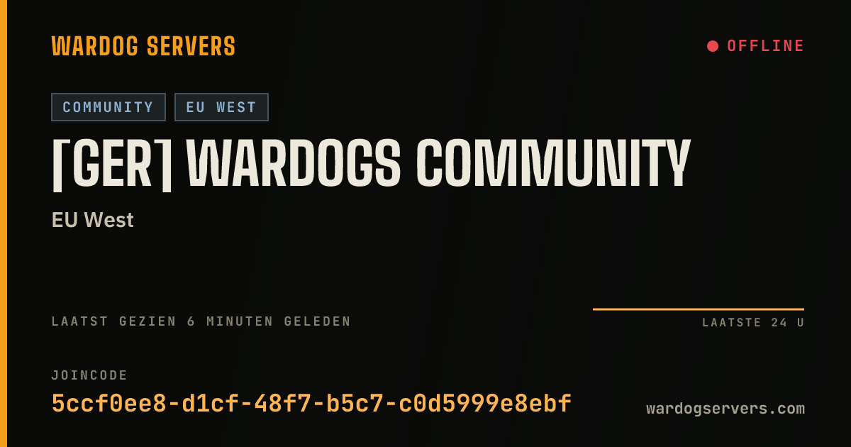Live statusbanner voor [GER] Wardogs Community