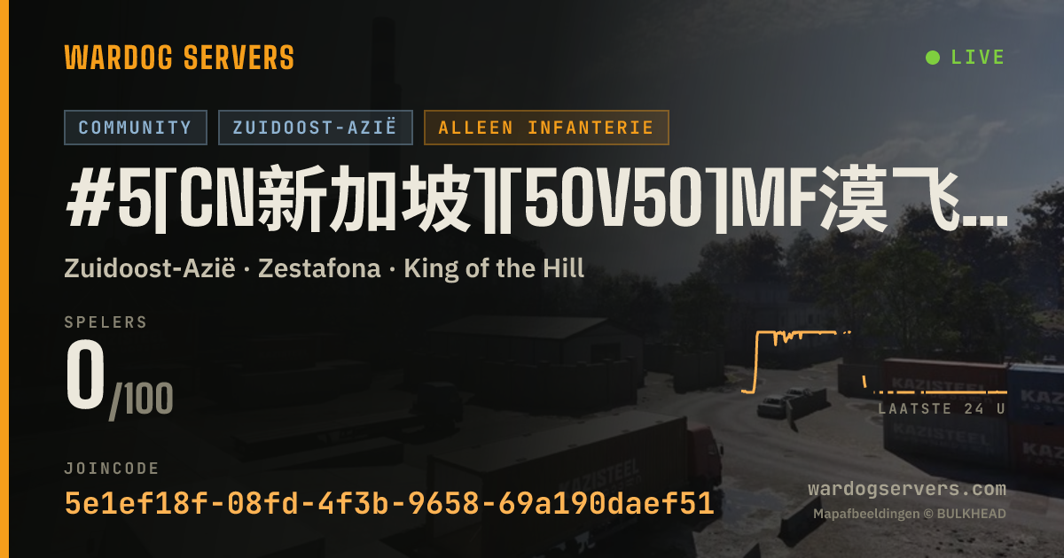 Live statusbanner voor #5[CN新加坡][50V50]MF漠飞中文社区|QQ群478839731|禁压家禁狙禁FOB禁手雷禁发射器