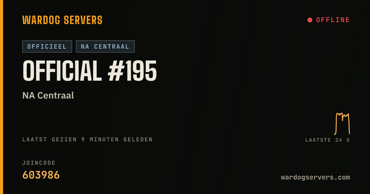Live statusbanner voor Official #195
