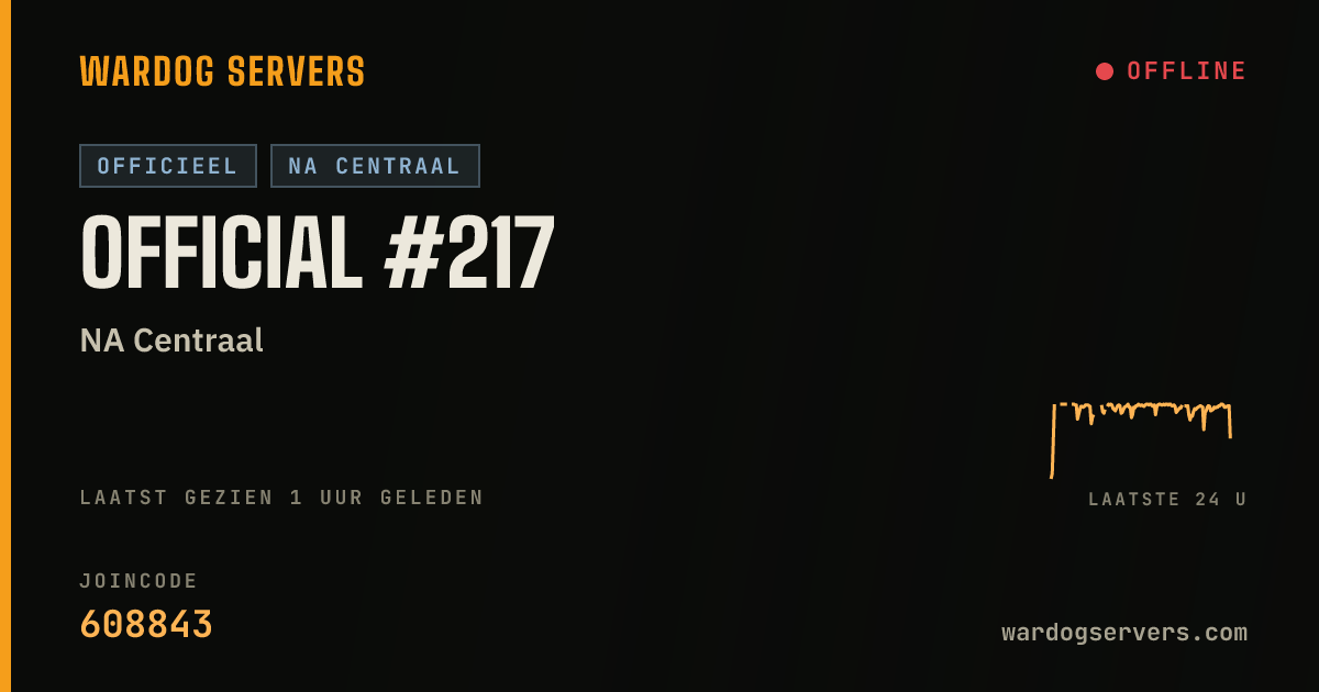 Live statusbanner voor Official #217