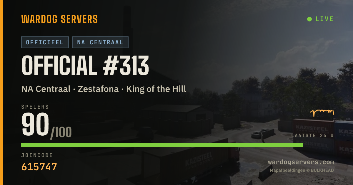 Live statusbanner voor Official #313