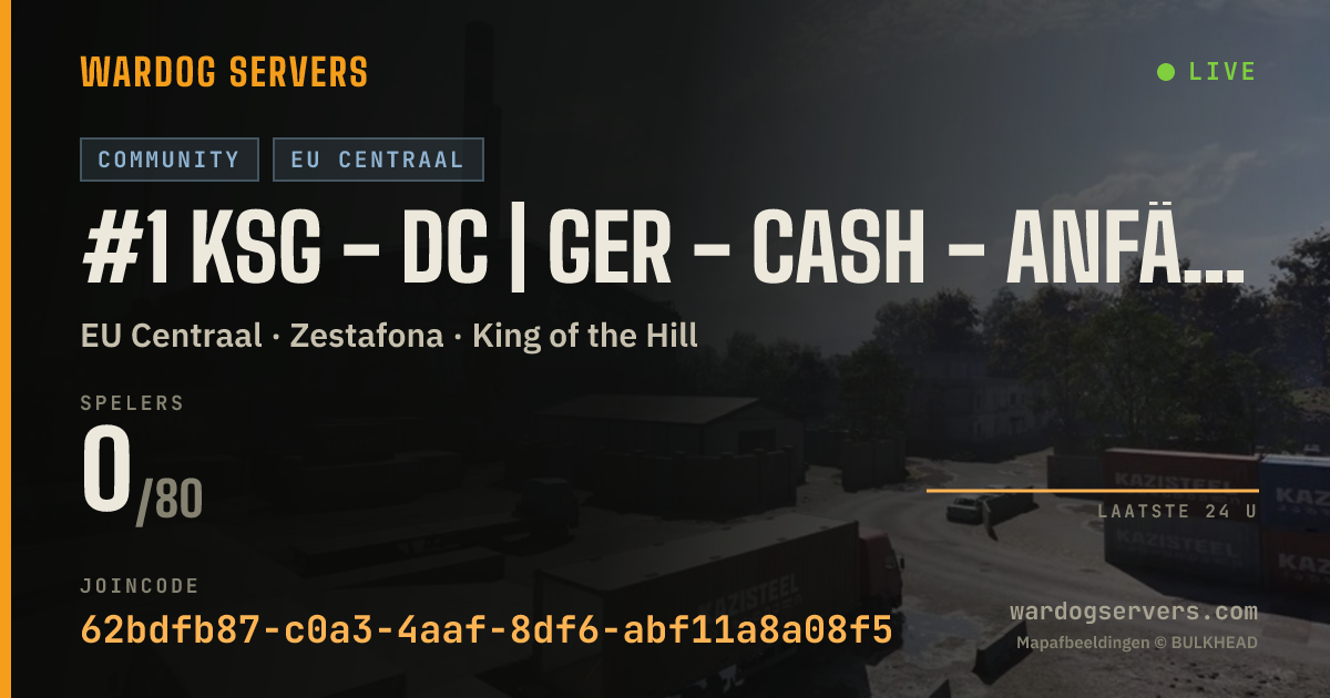 Live statusbanner voor #1 KSG - DC | GER - Cash - anfänger freundlich noob lovely