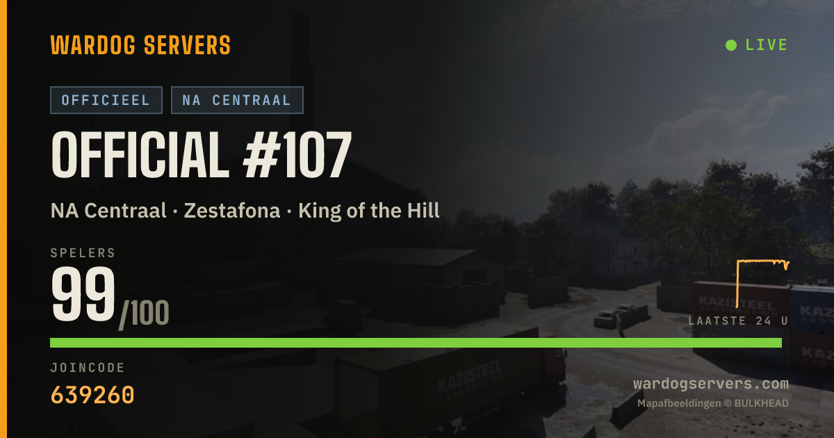 Live statusbanner voor Official #107