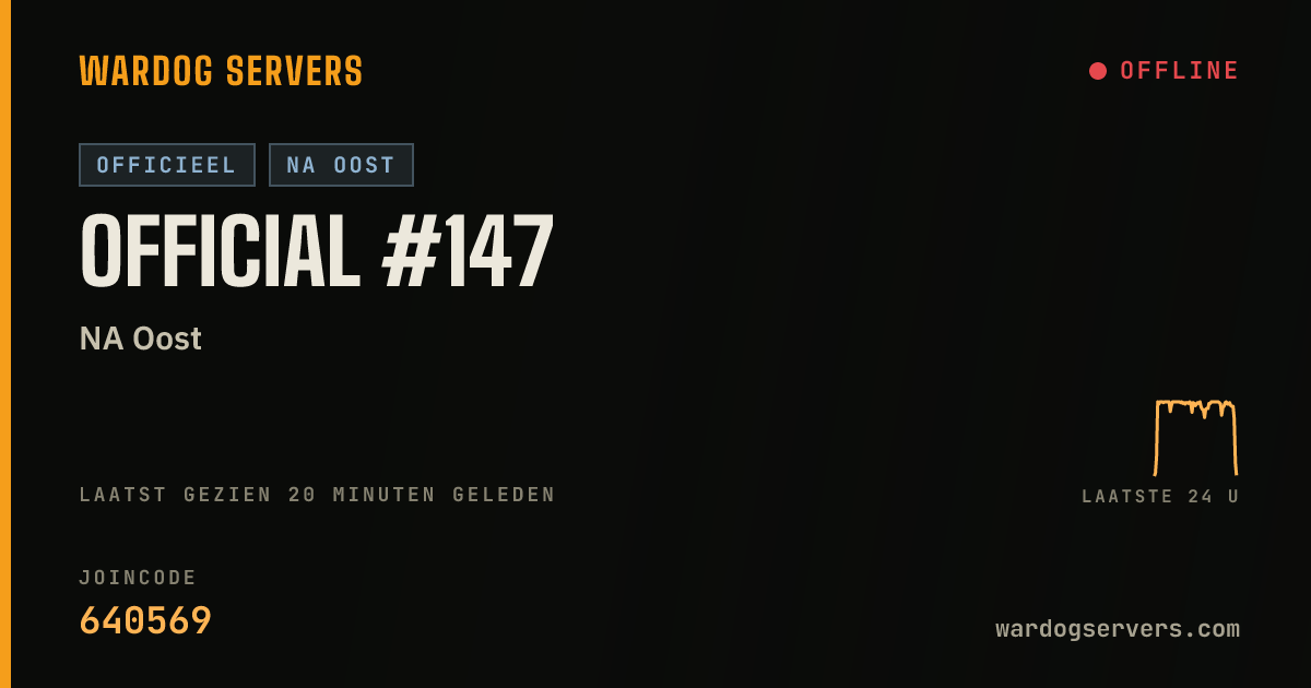 Live statusbanner voor Official #147