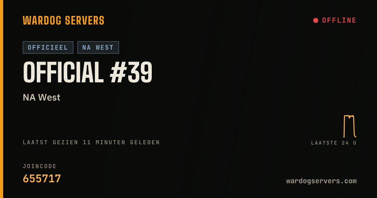 Live statusbanner voor Official #39