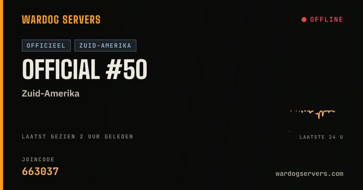 Live statusbanner voor Official #50