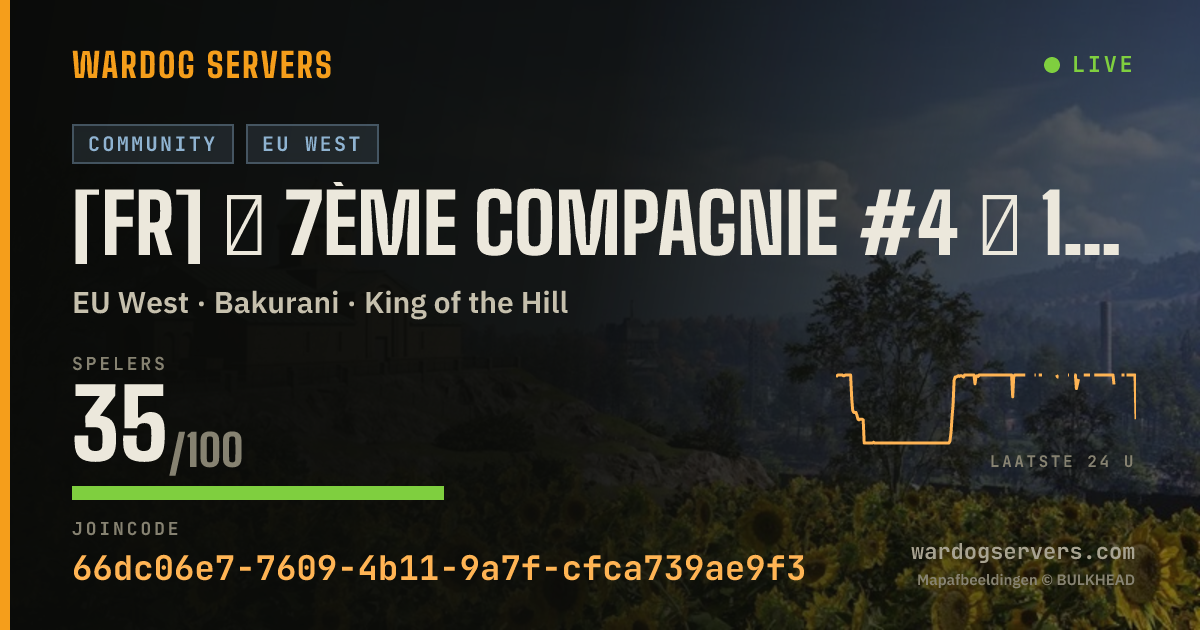Live statusbanner voor [FR] ★ 7ème Compagnie #4 ★ 100% FR - discord.gg/7eCie